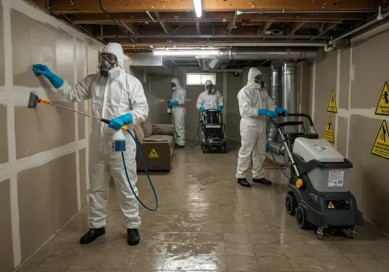 Basement Moisture Removal and Structural Drying process in Birdsboro, PA